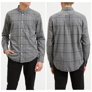Everlane Gray Plaid Casual Button Down Shirt